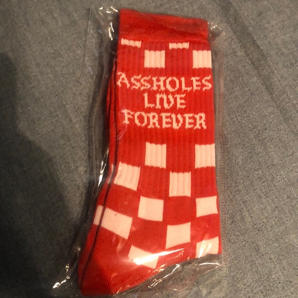Linda Finegold Alf red checkerboard socks - Picture 2 of 3